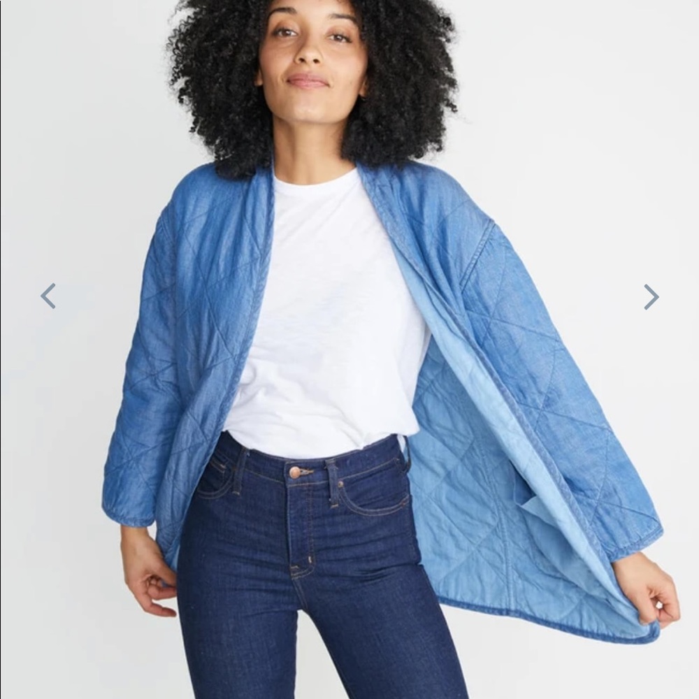Marine Layer Blue Quilted Jacket
